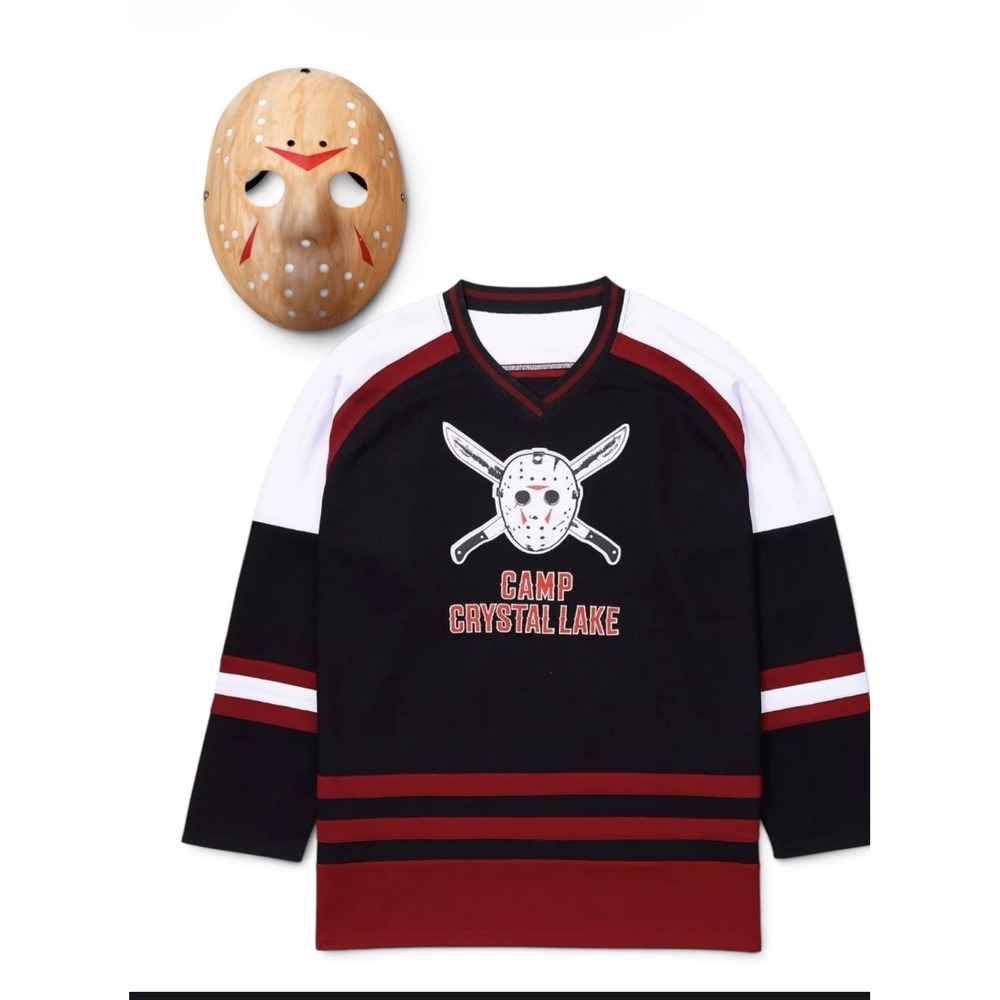 Camp Crystal Lake Friday the 13th Jersey and mask Halloween Costume Ur Universe